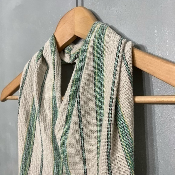 ๐ด ZARA | NWOT The Beth top rustic  crop top striped green cream - size X Small - Picture 7 of 11